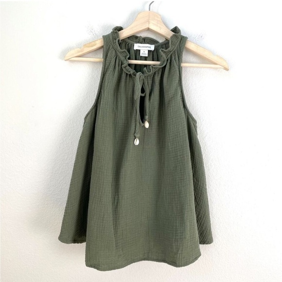 Calligraphie Women Medium
Green Seashell Tie Swing Tank Top
Sleeveless Shirt - Picture 1 of 9